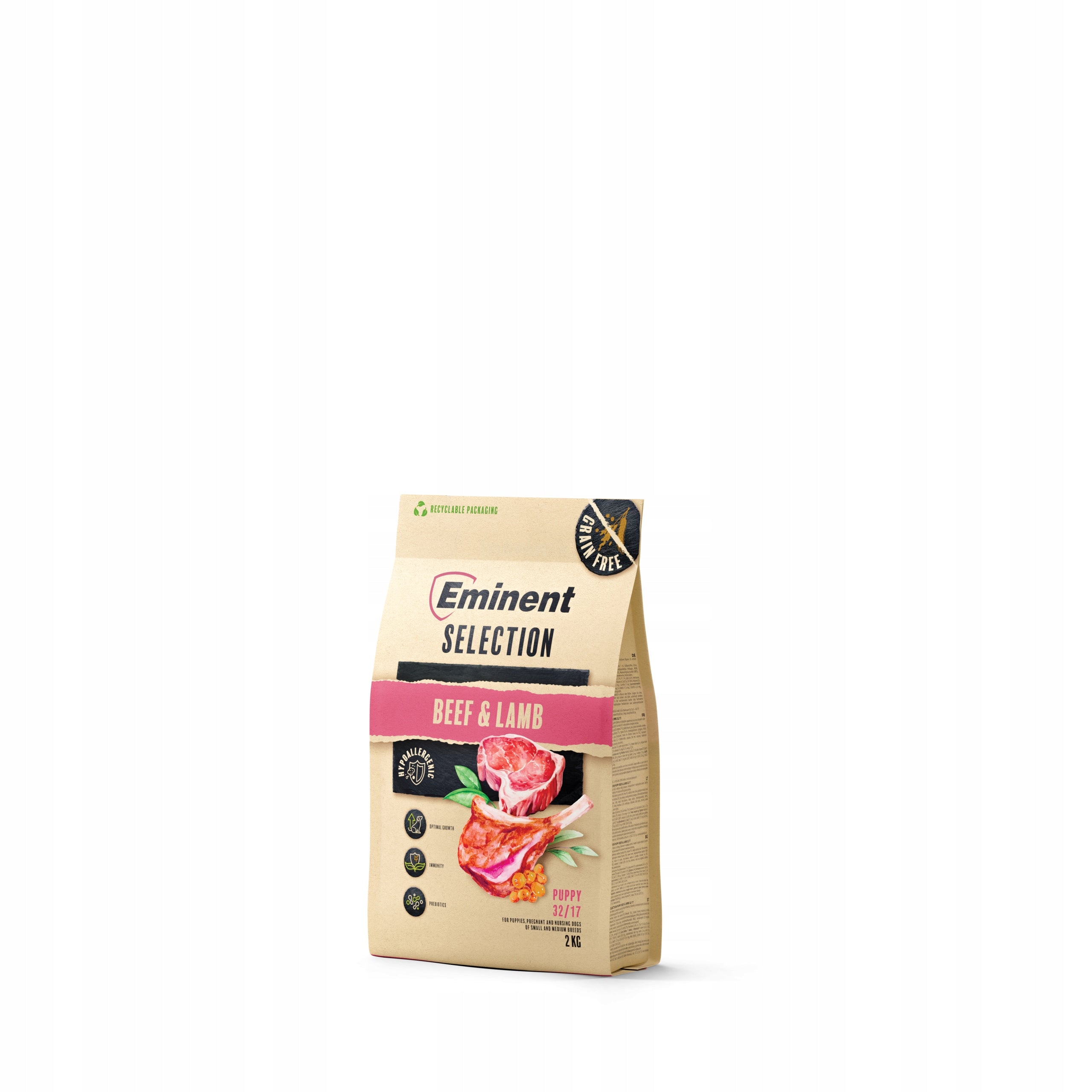 Eminent SELECTION Grain Free Puppy Beef&Lamb 32/17 2kg beef with lamb