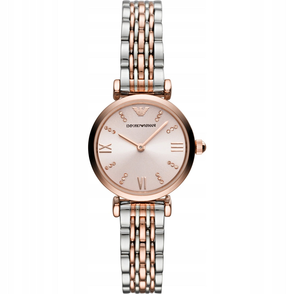Emporio Armani AR11223 Women's watch Silver/Pink strap Pink dial 28mm + box