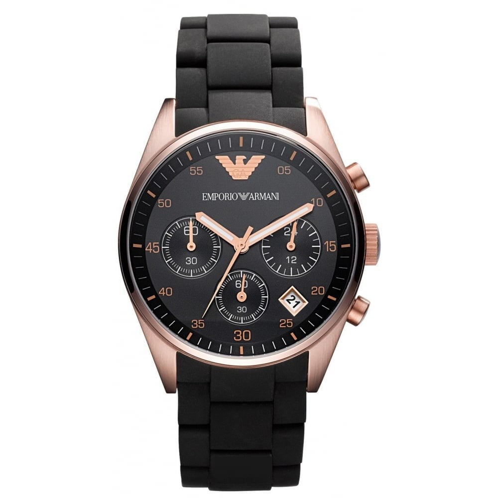Emporio Armani AR5906 Women's watch Black strap Black dial 39mm + box
