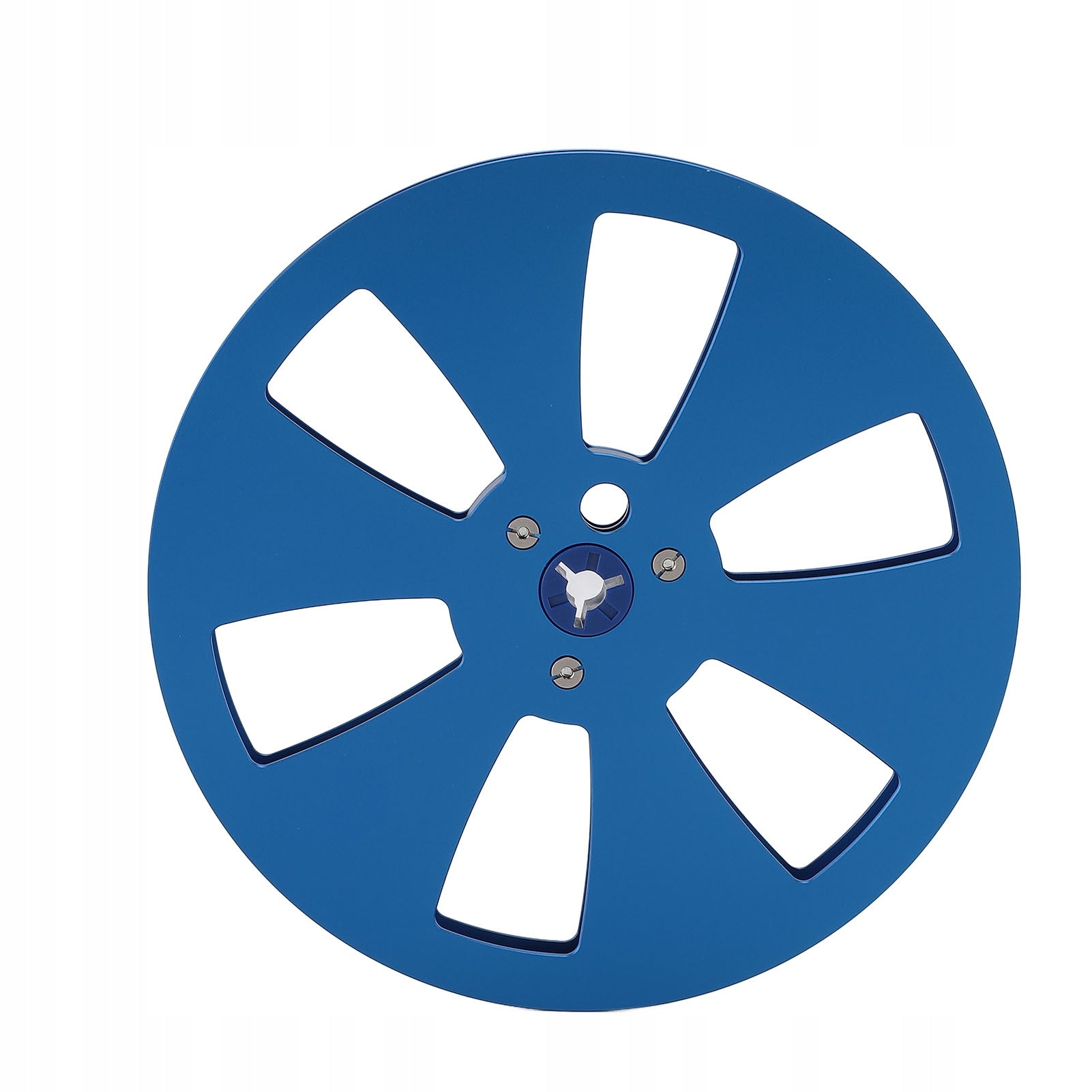 Empty sound tape spool, wind resistant 6-hole hollow spool with