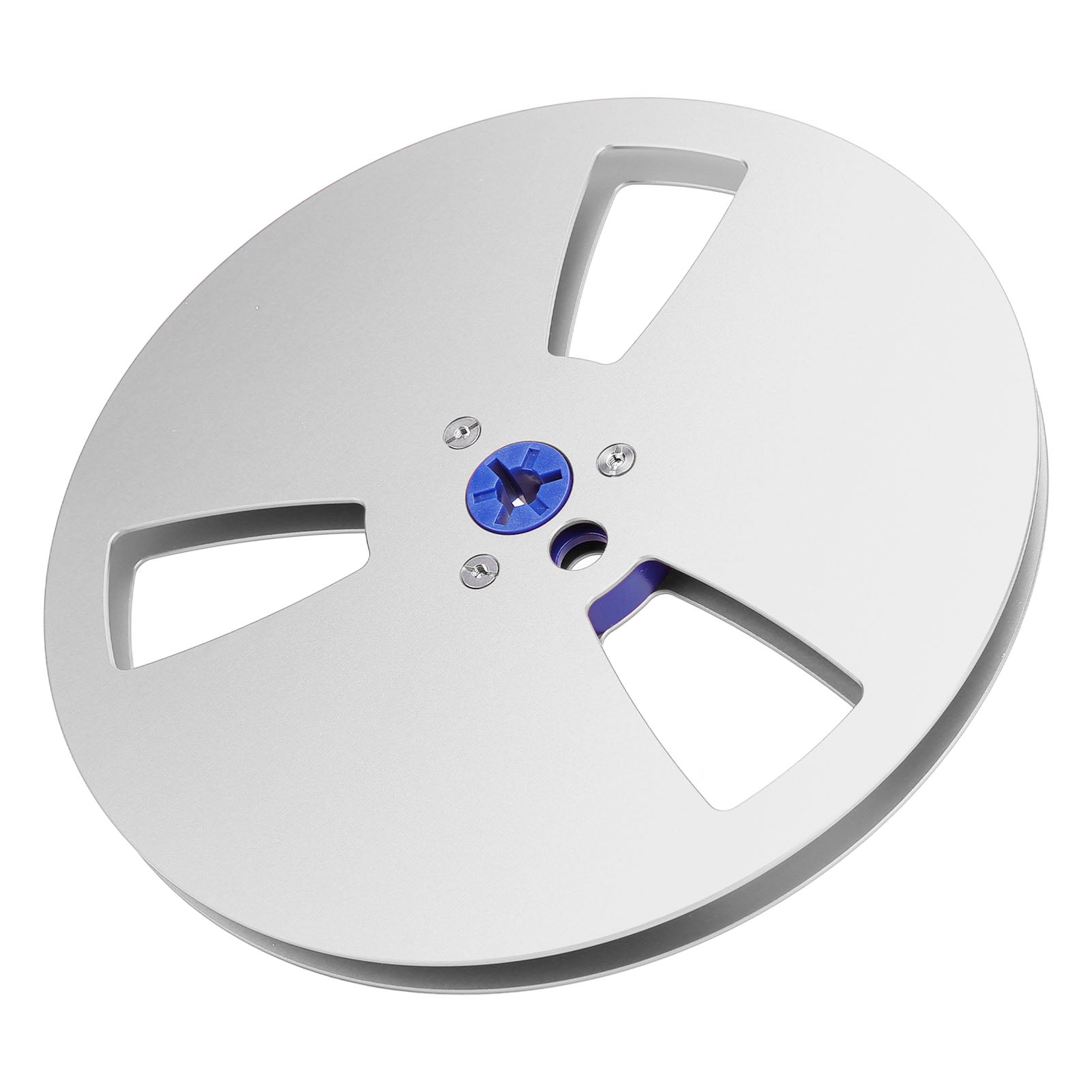 Empty spool with tape, aluminum alloy, 3 holes 1/4 7 inches, bend resistant Brand no brand