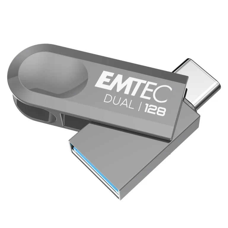 Emtec D280 Dual USB 128GB USB Type-A / USB Type-C 3.2 Gen 1 (3...