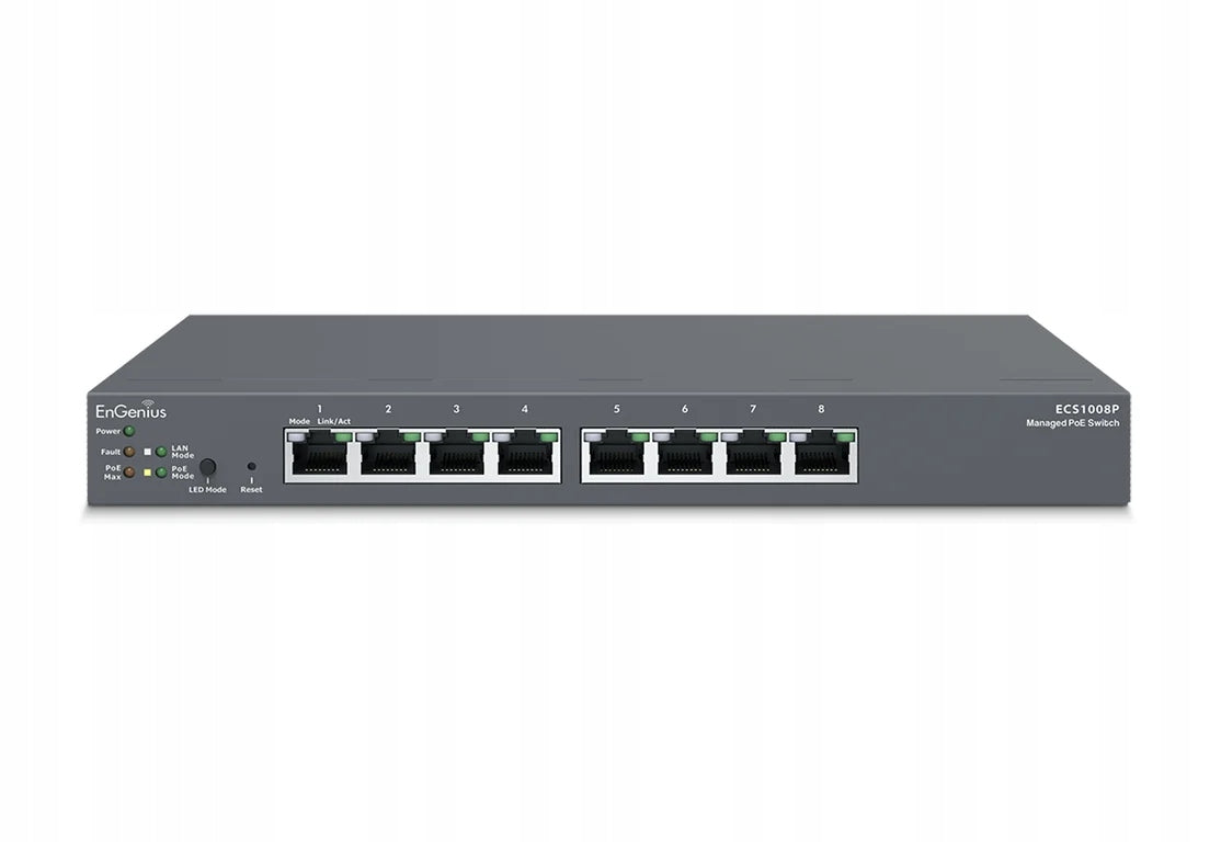 EnGenius ECS1008P Network Switch Managed L2 Gigabit Ethernet ...