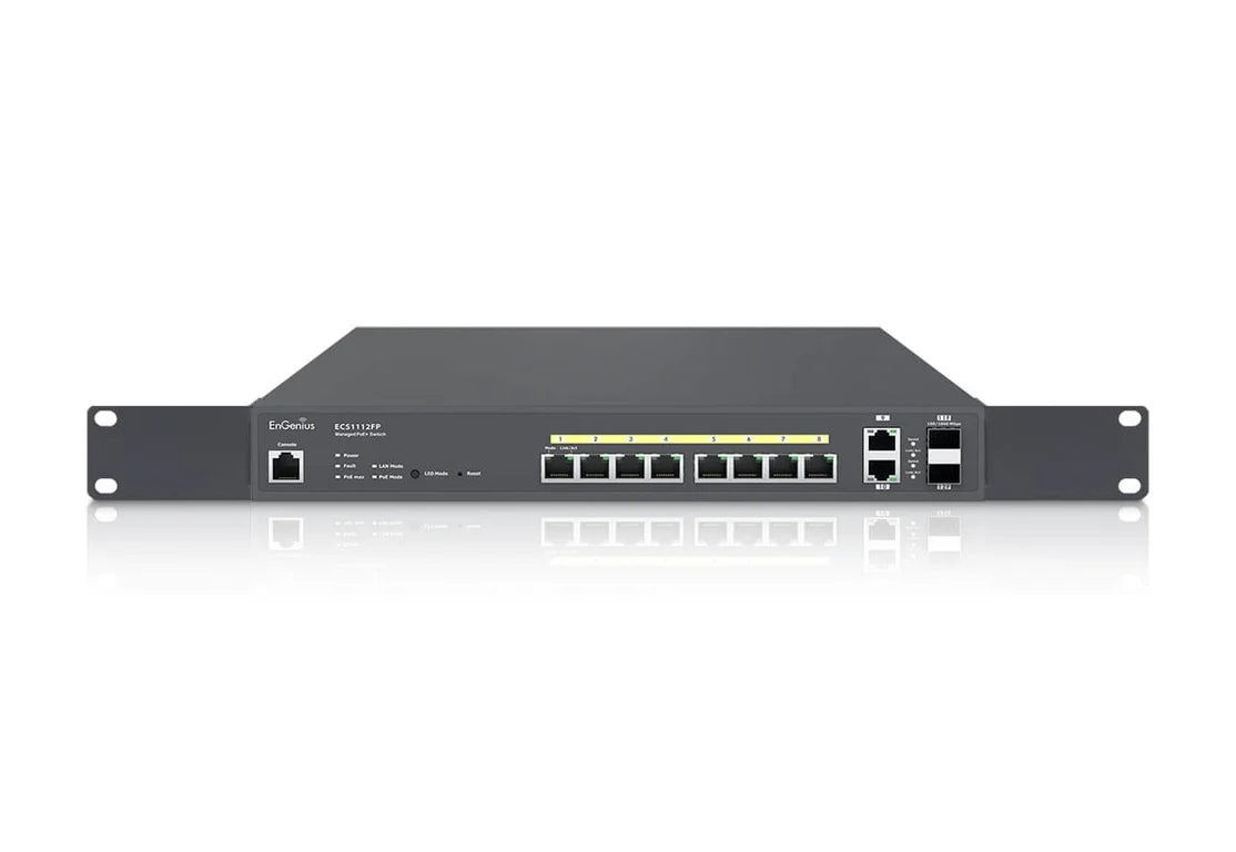 EnGenius ECS1112FP Network Switch Managed L2+ Gigabit Etherne...