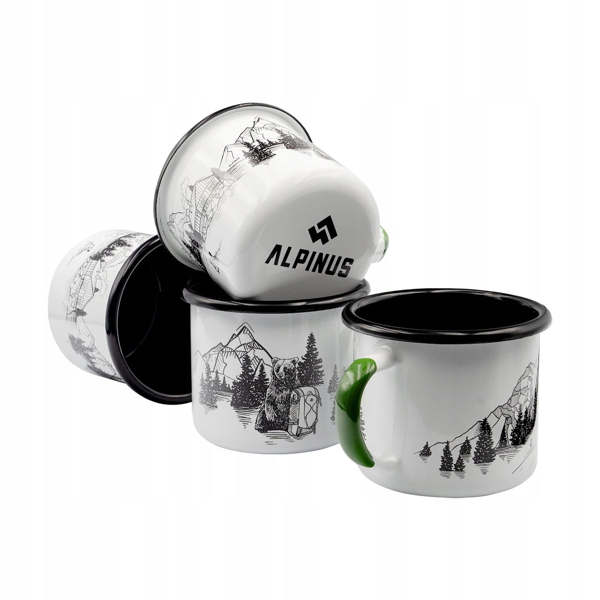 Enamel mug ALPINUS TOURIST BEAR TATRA MOUNTAINS 350ml Packaging status original