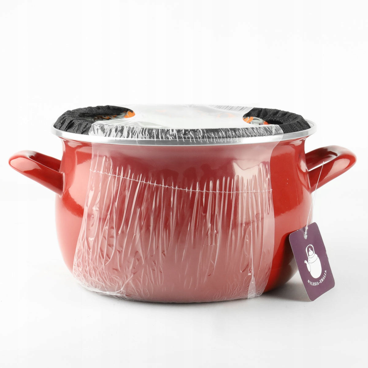 Enamel pots set of enamel pots red Helena 10 elements Line HELENA