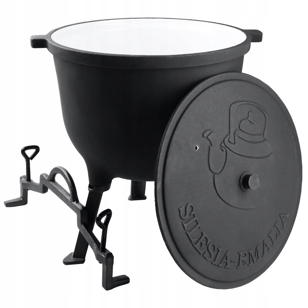 Enameled cast iron boiler 10L SILESIA EMALIA CAST IRON FIREPLACE GLOVE Packaging status original