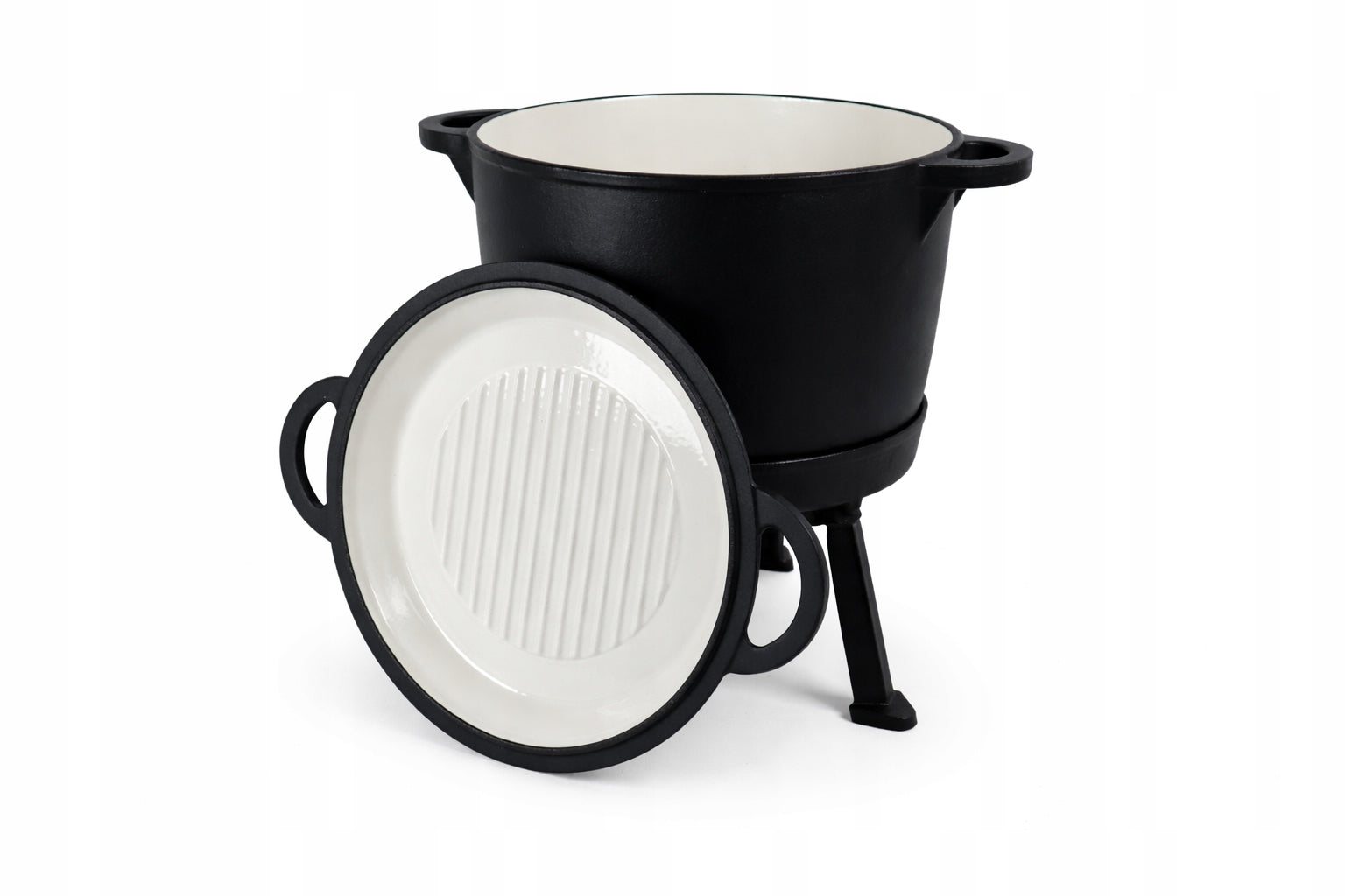 Enameled cast iron boiler 3in1 + Stand + Pan 12 l Packaging status original