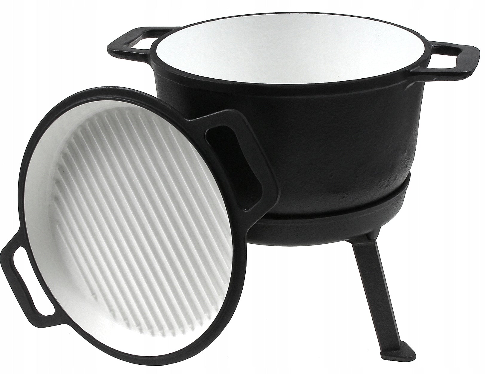 Enameled cast iron boiler 3in1 + Stand + Pan 12 l
