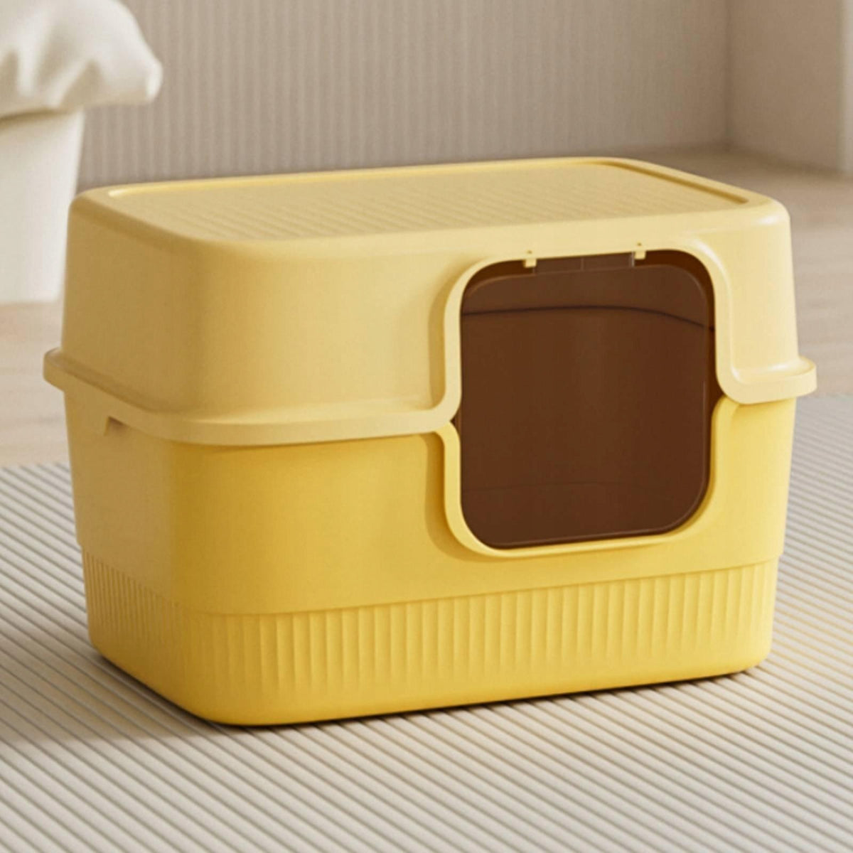 Enclosed Cat Litter Pan Provides Privacy Large Feline Waste Green Jumbo Box Manufacturer code 00264121189