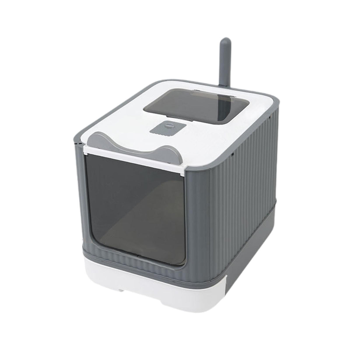 Enclosed Kitten Litter Box Cat Potty Portable for Travelling Cat White