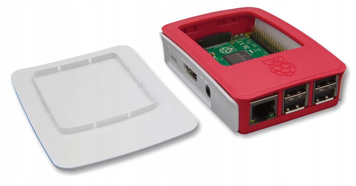 Enclosure for Raspberry Pi 3B+/3B official white-raspberry Manufacturer code 909-8132