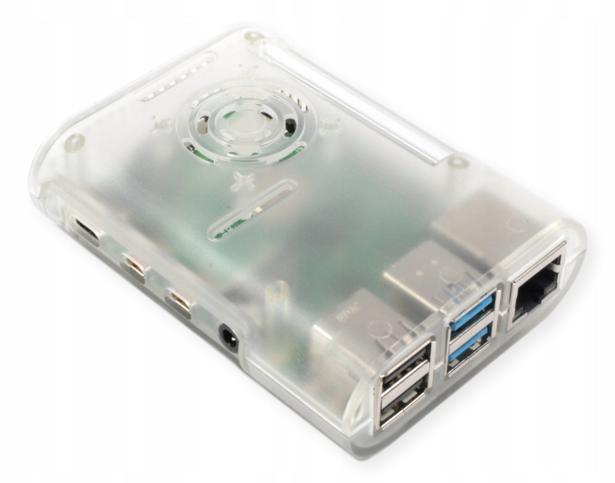 Enclosure for Raspberry Pi 4B transparent semi-mat GPIO Manufacturer Wizro electronics