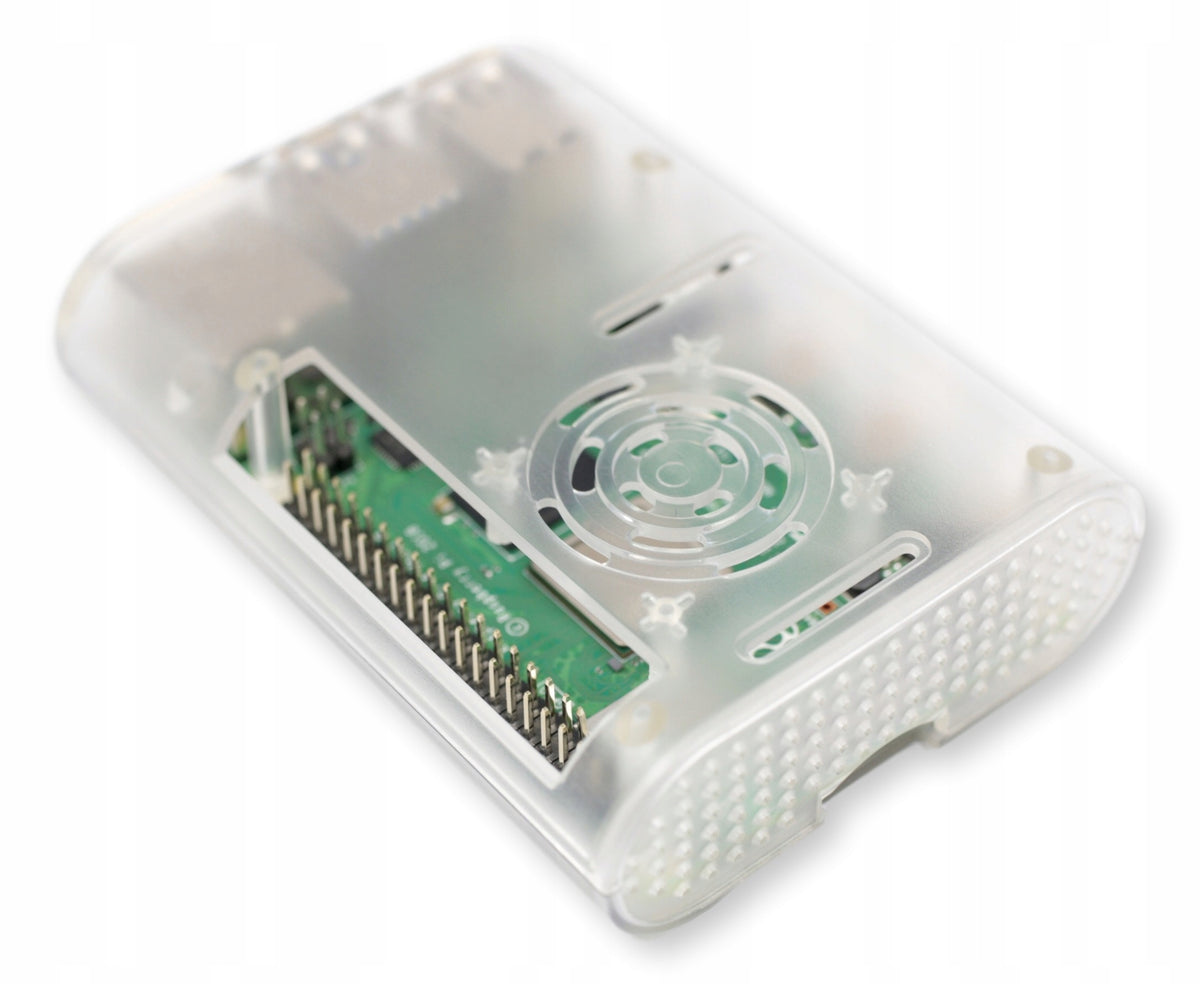 Enclosure for Raspberry Pi 4B transparent semi-mat GPIO