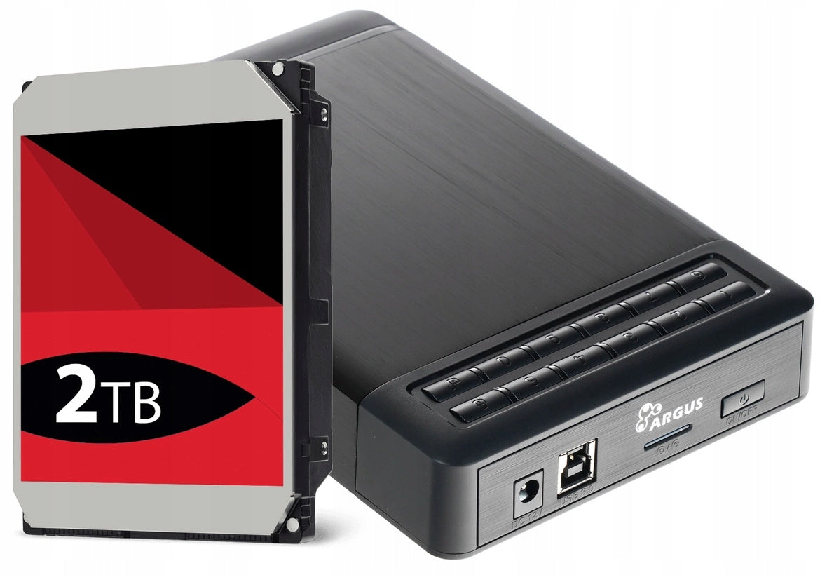Encrypted Portable Drive 2TB Argus GD-35LK01 USB 3.0 256-bit AES Password