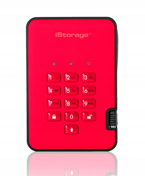 Encrypted diskAshur2 Encrypted Portable SSD 256-bit 4TB RED