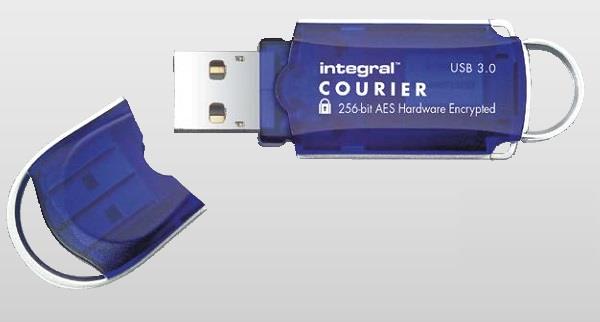 Encrypted flash drive Integral Courier 8 GB | USB 3.0 | AES 256-bit Brand Integral