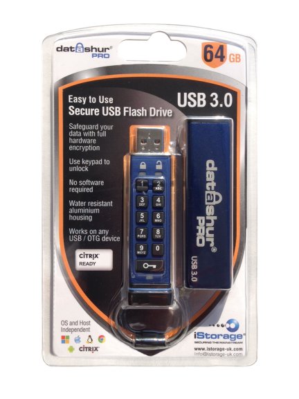 Encrypted flash drive datAshur Pro 256-bit 16GB Brand iStorage