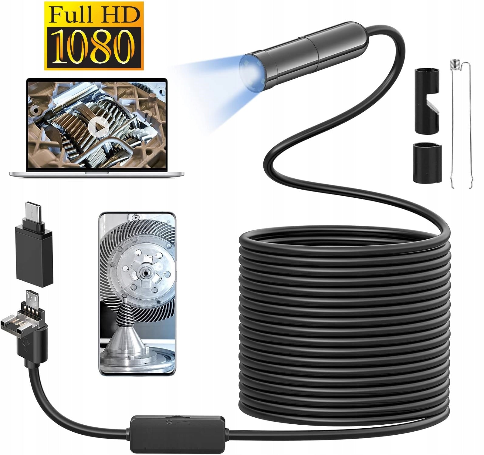 Endoscope Android Inspection Camera Workshop for USB Phone Full HD 5m EAN (GTIN) 5904310267090
