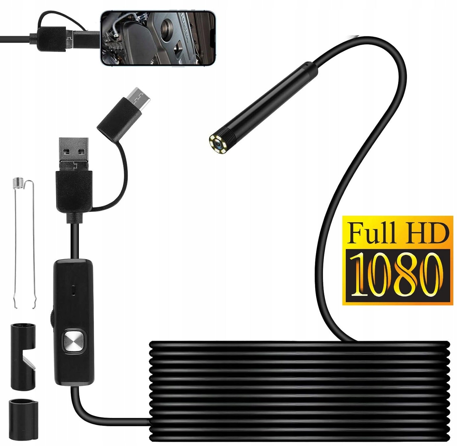Endoscope Android Inspection Camera Workshop for USB Phone Full HD 5m Manufacturer code Endoskop Kamera Inspekcyjna Android USB C 5m