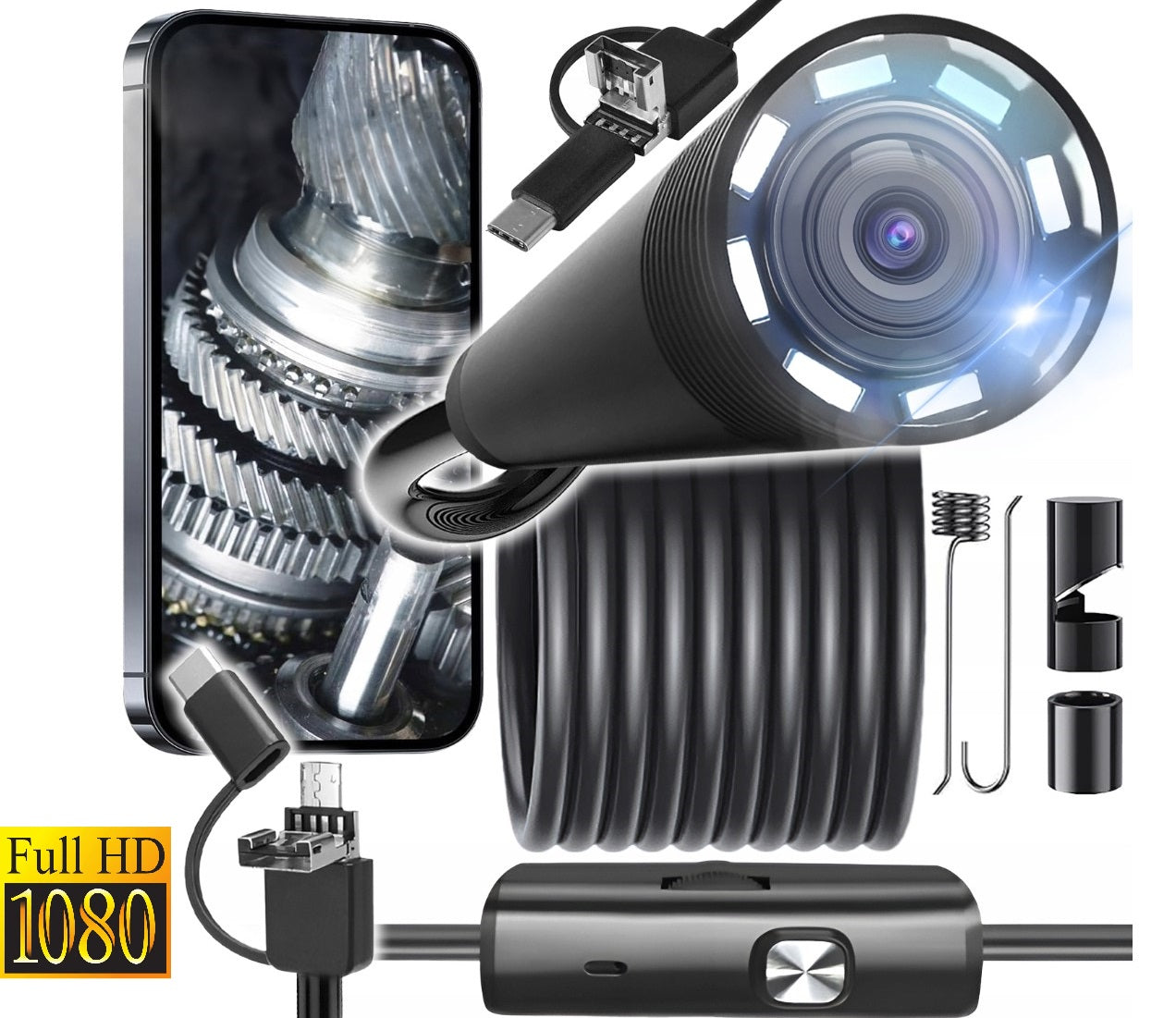 Endoscope Android Inspection Camera Workshop for USB Phone Full HD 5m