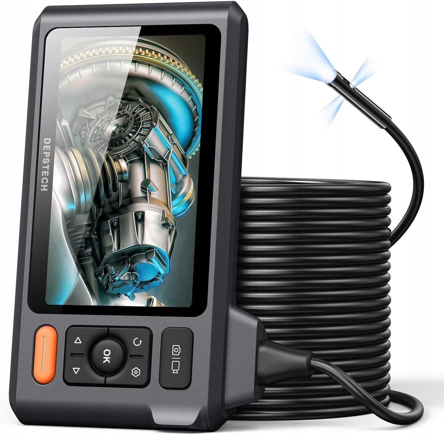 Endoscope Camera 15M Triple Lens 5'' IPS 1080P IP67 LED