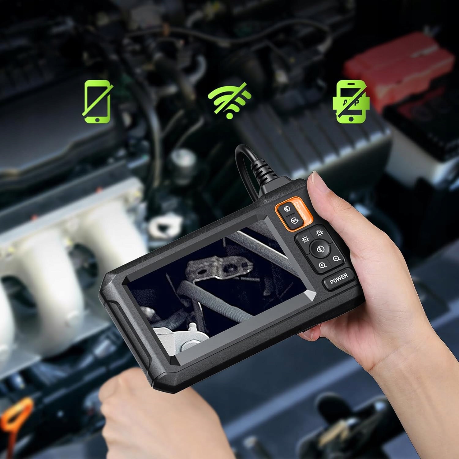 Endoscope Inspection Camera FULL HD 5M IPS Display 4.3" LED CMOS 1080p Brand Renew Force