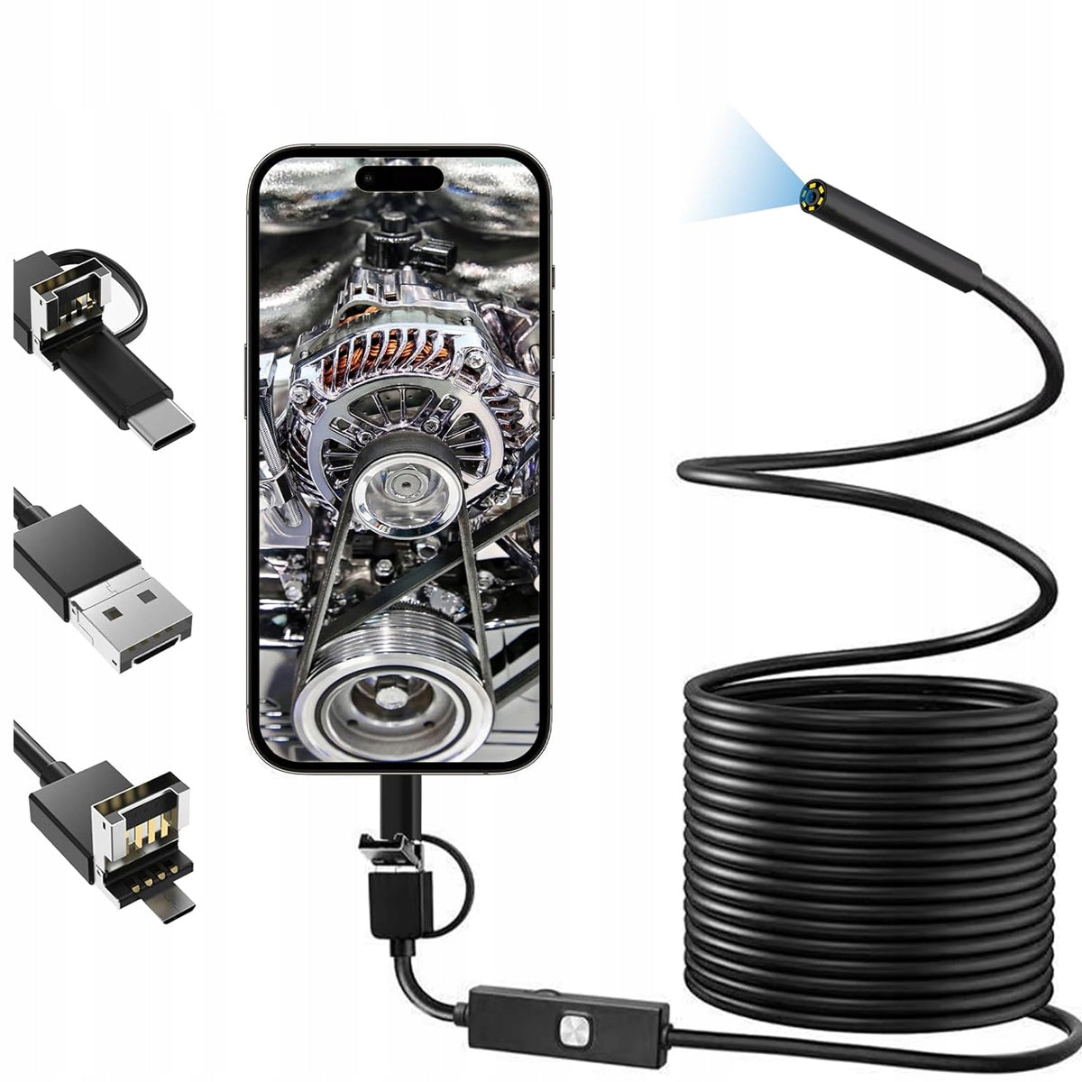 Endoscope Inspection Camera Workshop Waterproof 5m LED FHD for Phone Manufacturer code 6974800541138