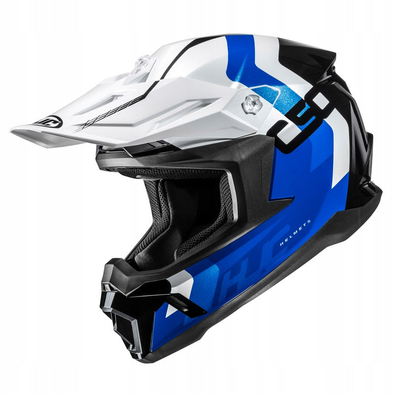 Enduro Cross HELMET HJC C50 PRIMAL WHITE BLUE GLOSS Size L
