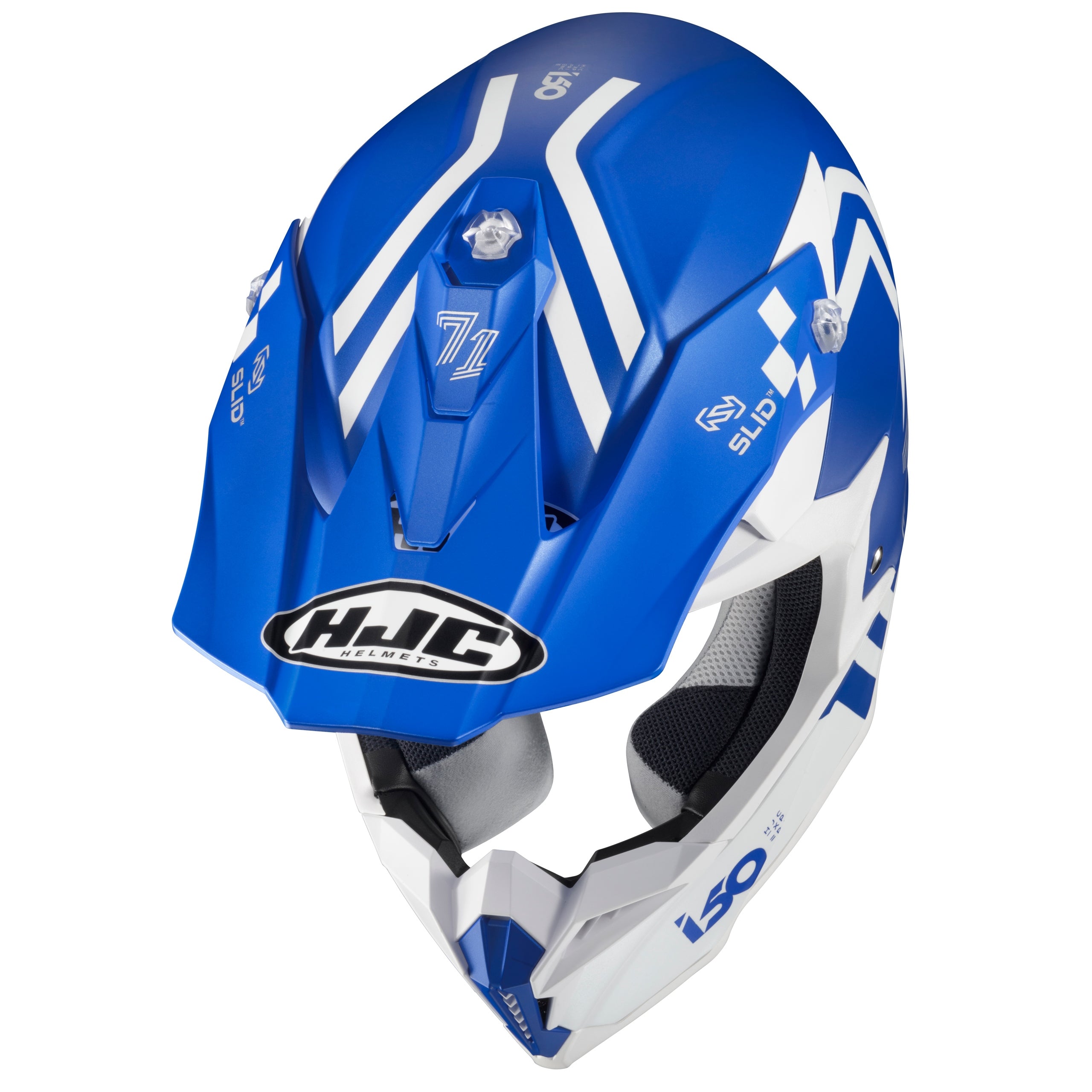 Enduro Cross HELMET HJC i50 HEX WHITE BLUE MAT Size M EAN (GTIN) 8804269603598