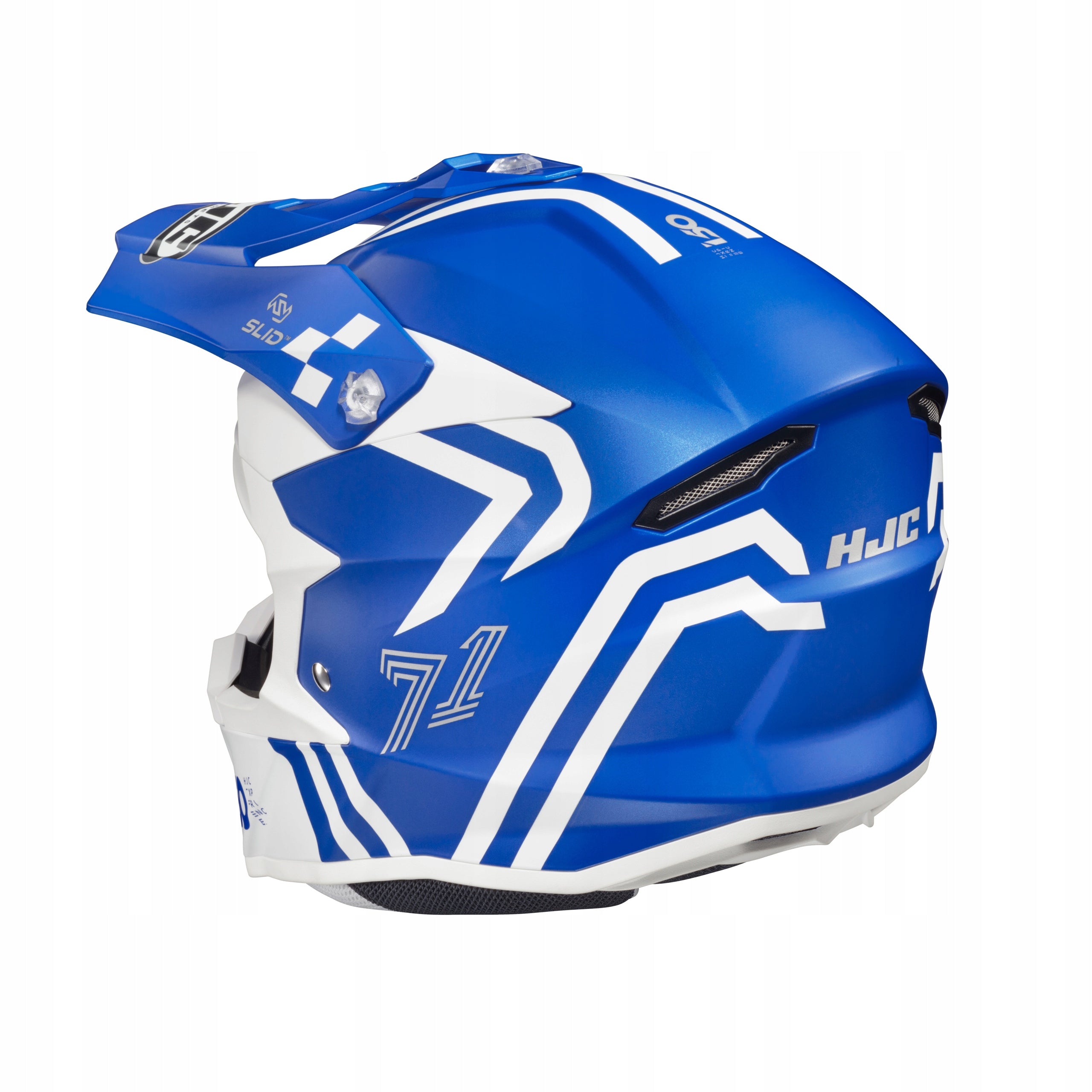 Enduro Cross HELMET HJC i50 HEX WHITE BLUE MAT Size M Manufacturer's catalog number i50-HEX-MC2SF-M