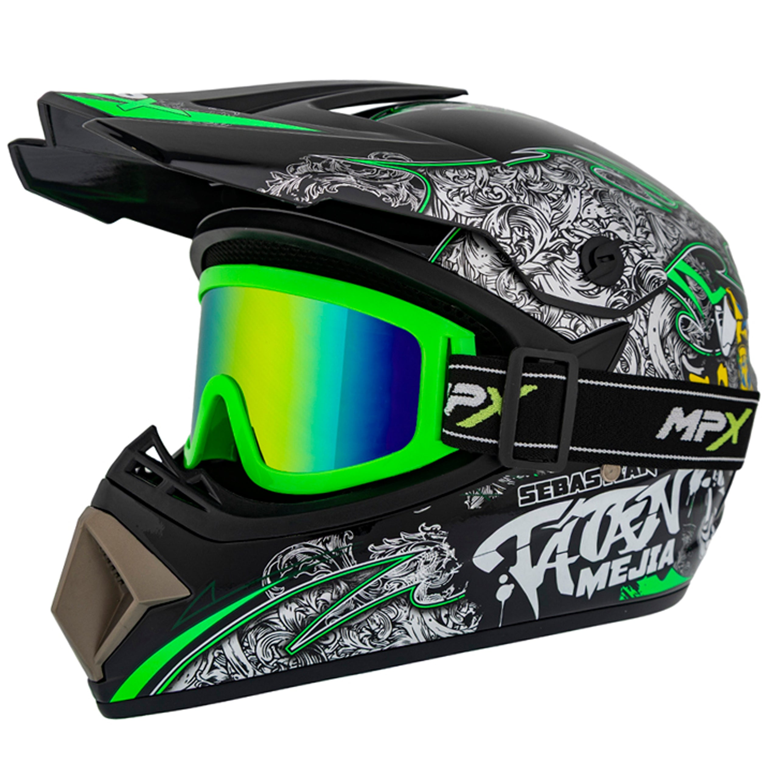 Enduro Helmet Goggles for Quad ATV Cross Scooter Electric BMX Bike MTB XL Manufacturer MPX
