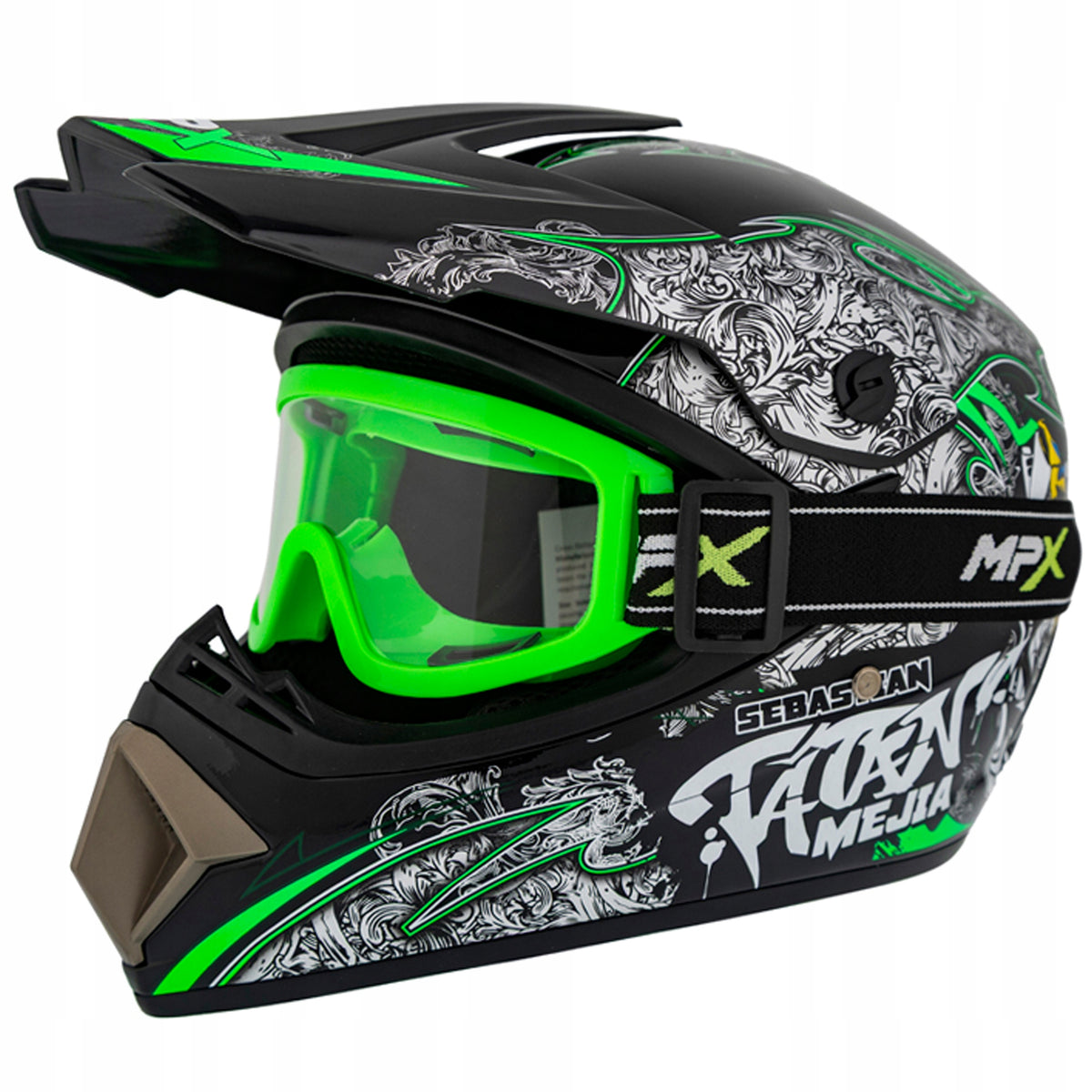 Enduro Helmet Goggles for Quad ATV Cross Scooter Electric BMX Bike MTB XL Manufacturer's catalog number MCGKZ04004