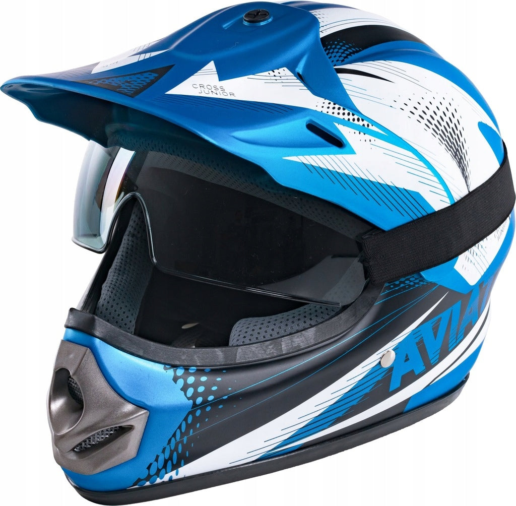 Enduro Motorcycle Cross Helmet for Motor Quad Scooter Blue XXS 51-52cm Packaging status original