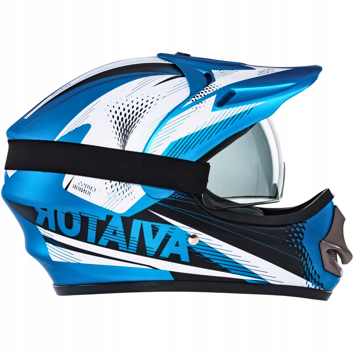 Enduro Motorcycle Cross Helmet for Motor Quad Scooter Blue XXS 51-52cm