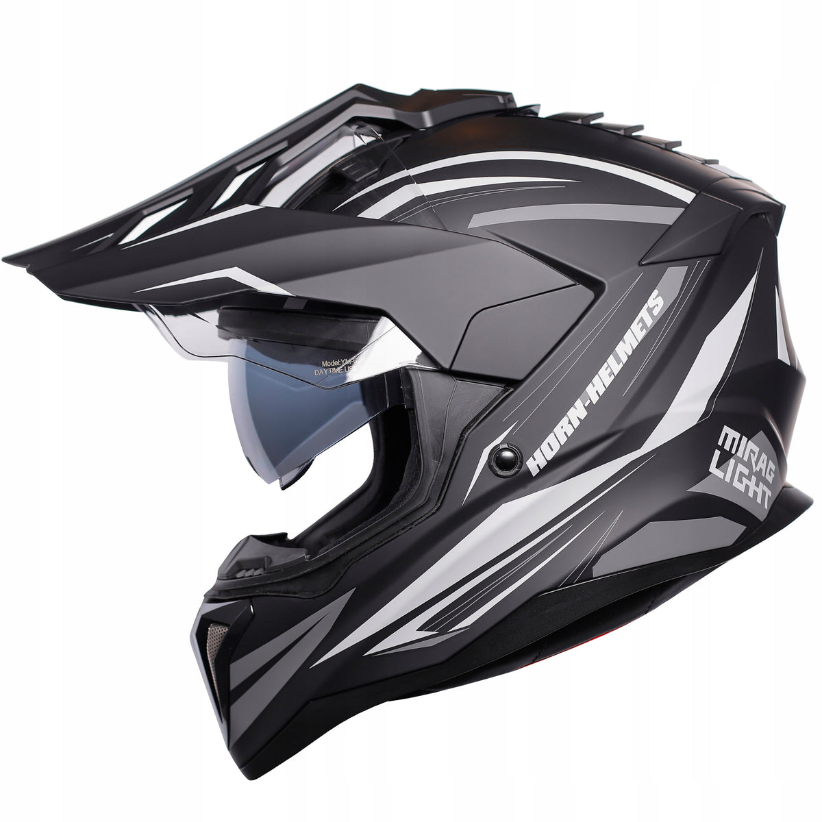 Enduro quad motorcycle helmet Horn MultiCross ECE2206 blend under intercom XS Manufacturer's catalog number V2A-916-szary-blenda-XS