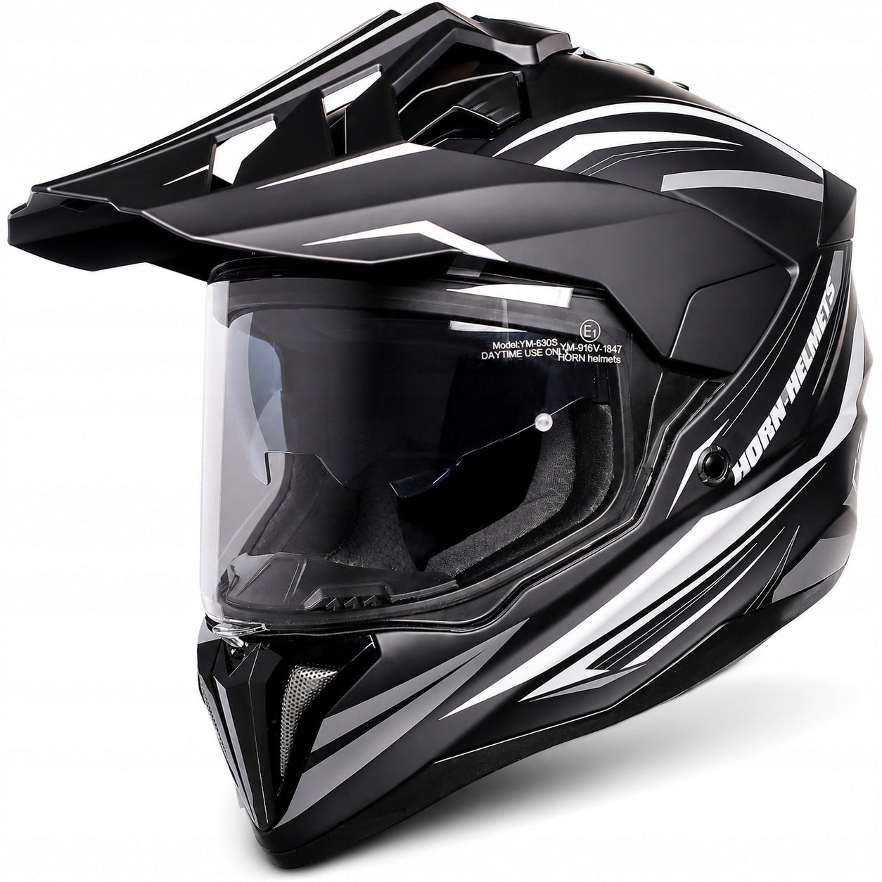Enduro quad motorcycle helmet Horn MultiCross ECE2206 blend under intercom XS