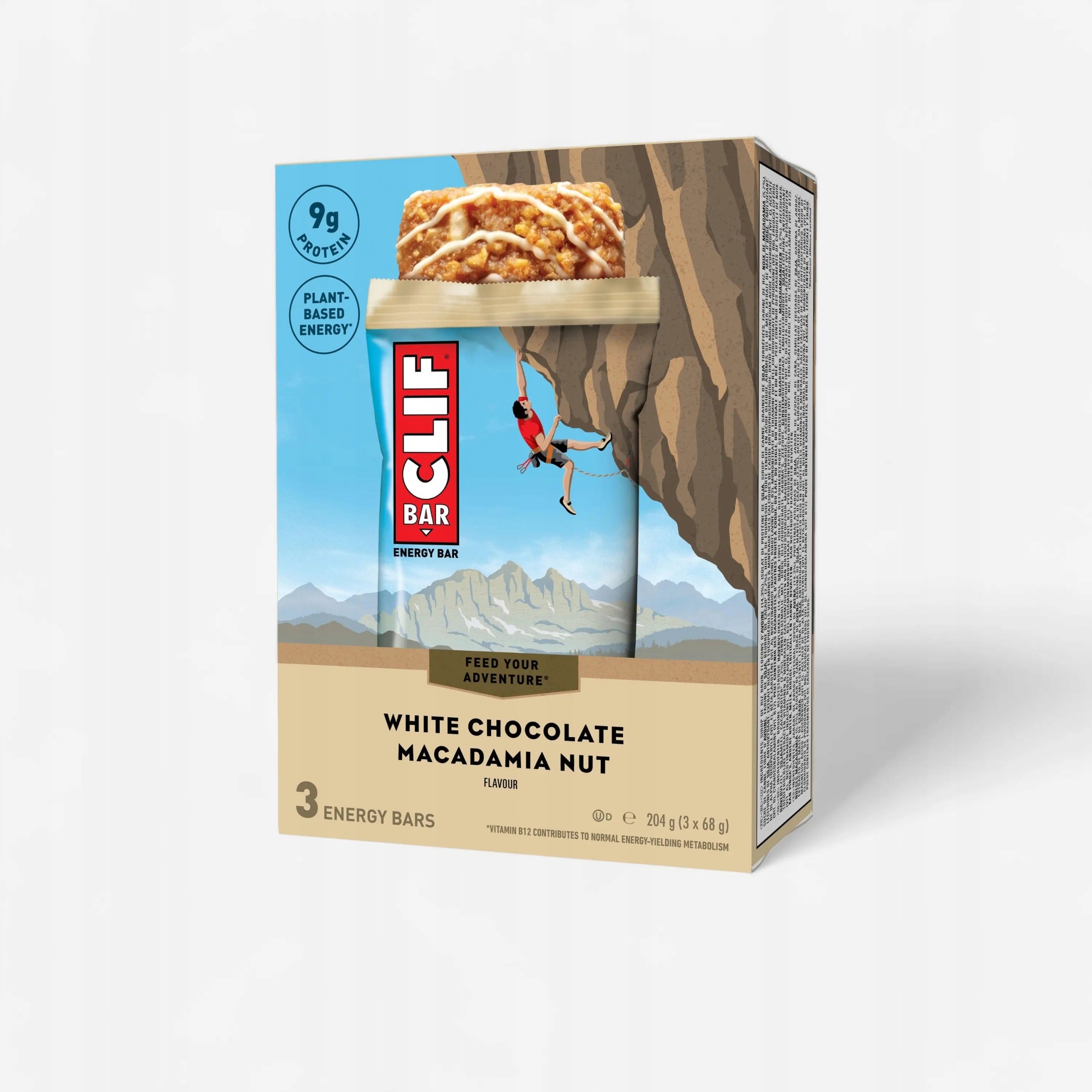 Energy Bar Clif Bar White Chocolate / Macadamia Nuts 3 x 68 g Expiration date not specified