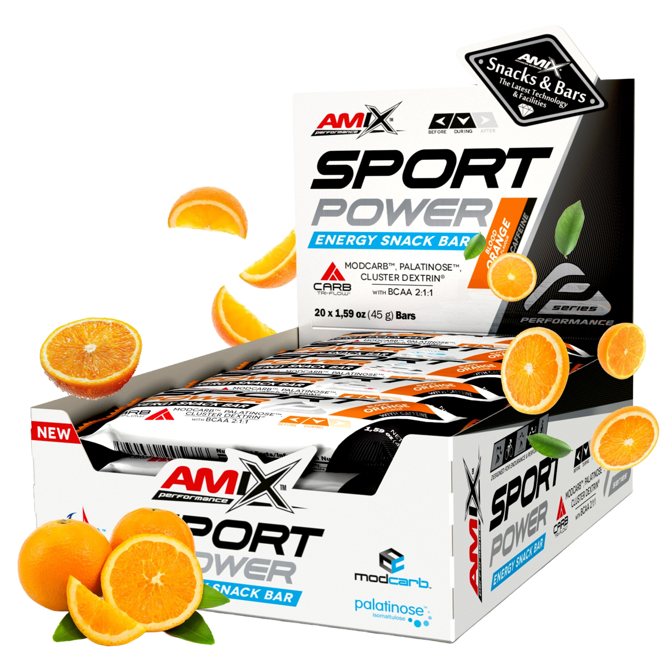 Energy Bars with Caffeine BCAA 45 g 20 pcs per bike running mountain