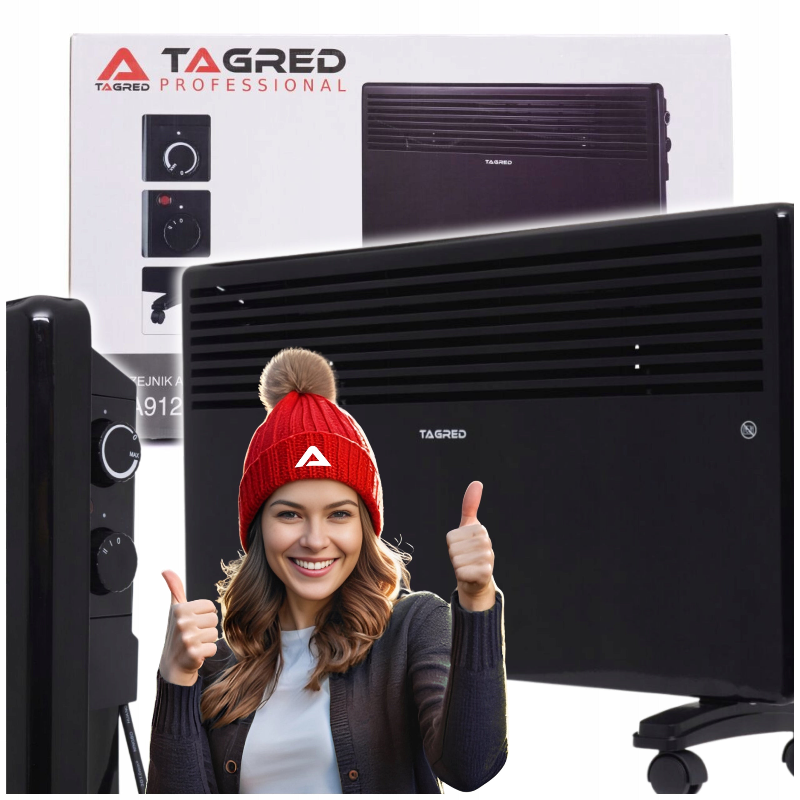 Energy Efficient Heater POWERFUL 2000W Aluminum Convector 2in1 Packaging status original