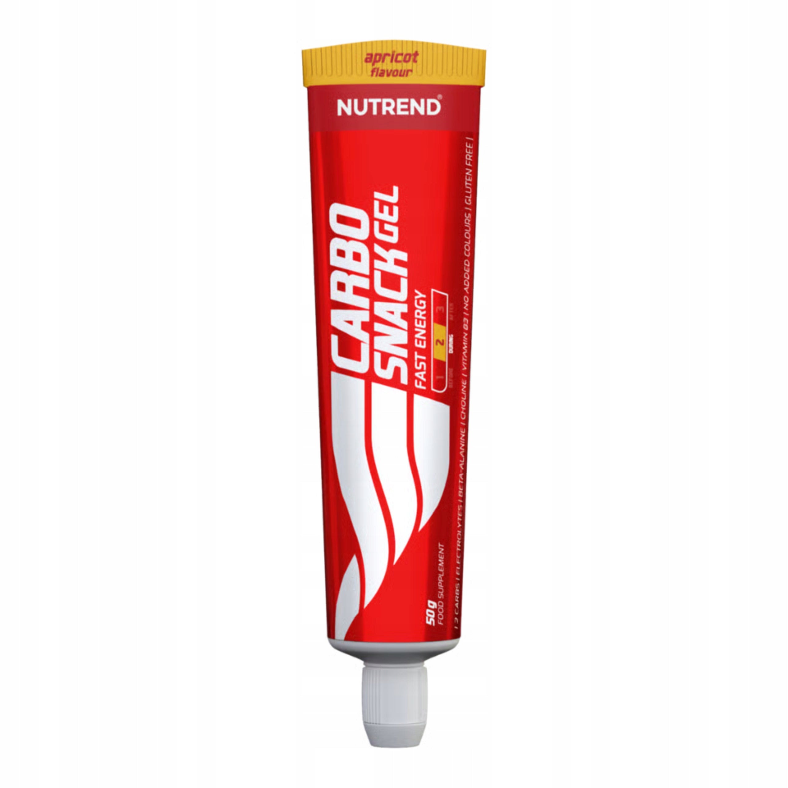 Energy Gel NUTREND Carbosnack 12x50g Apricot Beta-Alanine Training Packaging status original