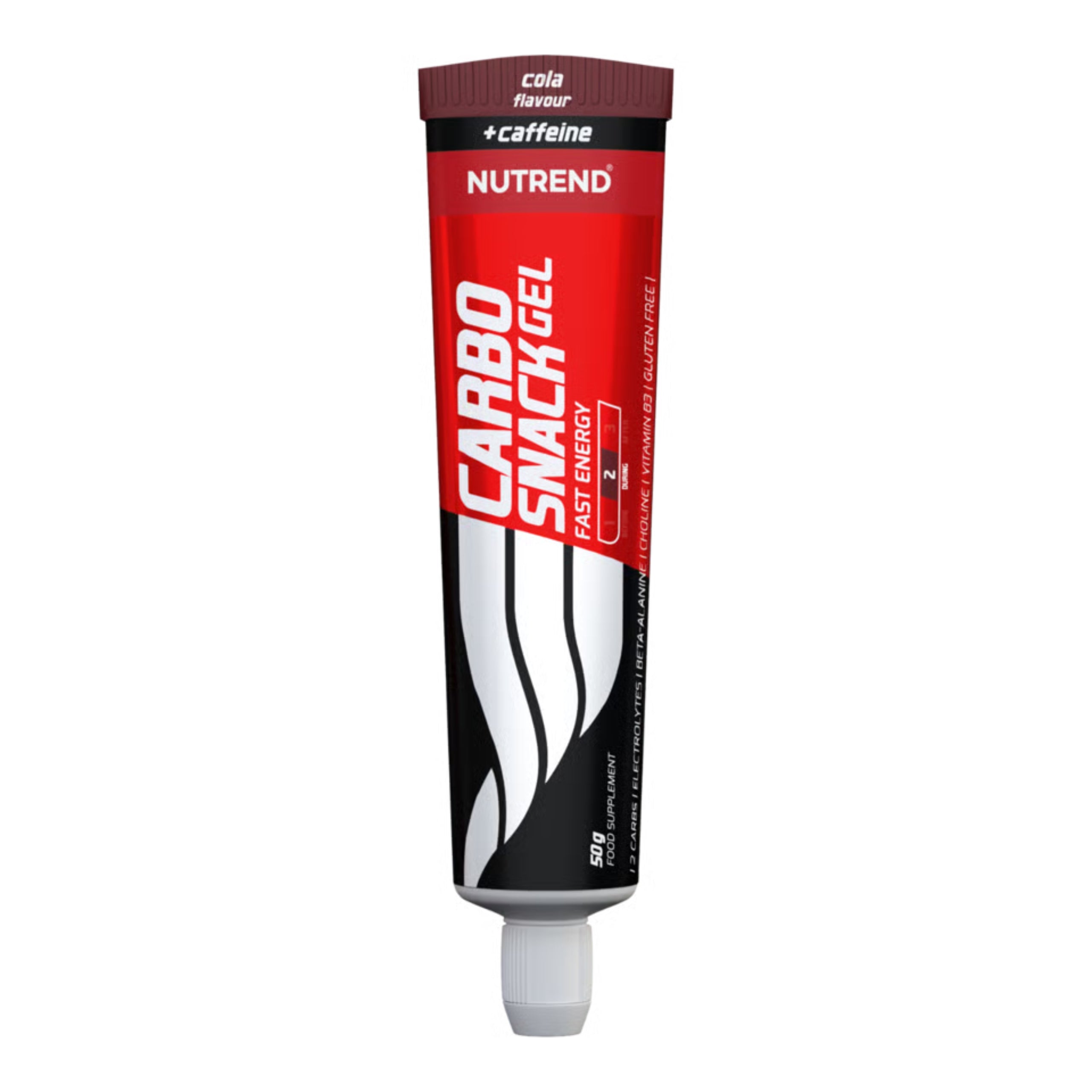 Energy Gel NUTREND Carbosnack 12x50g Cola Caffeine Carbon Training Packaging status original