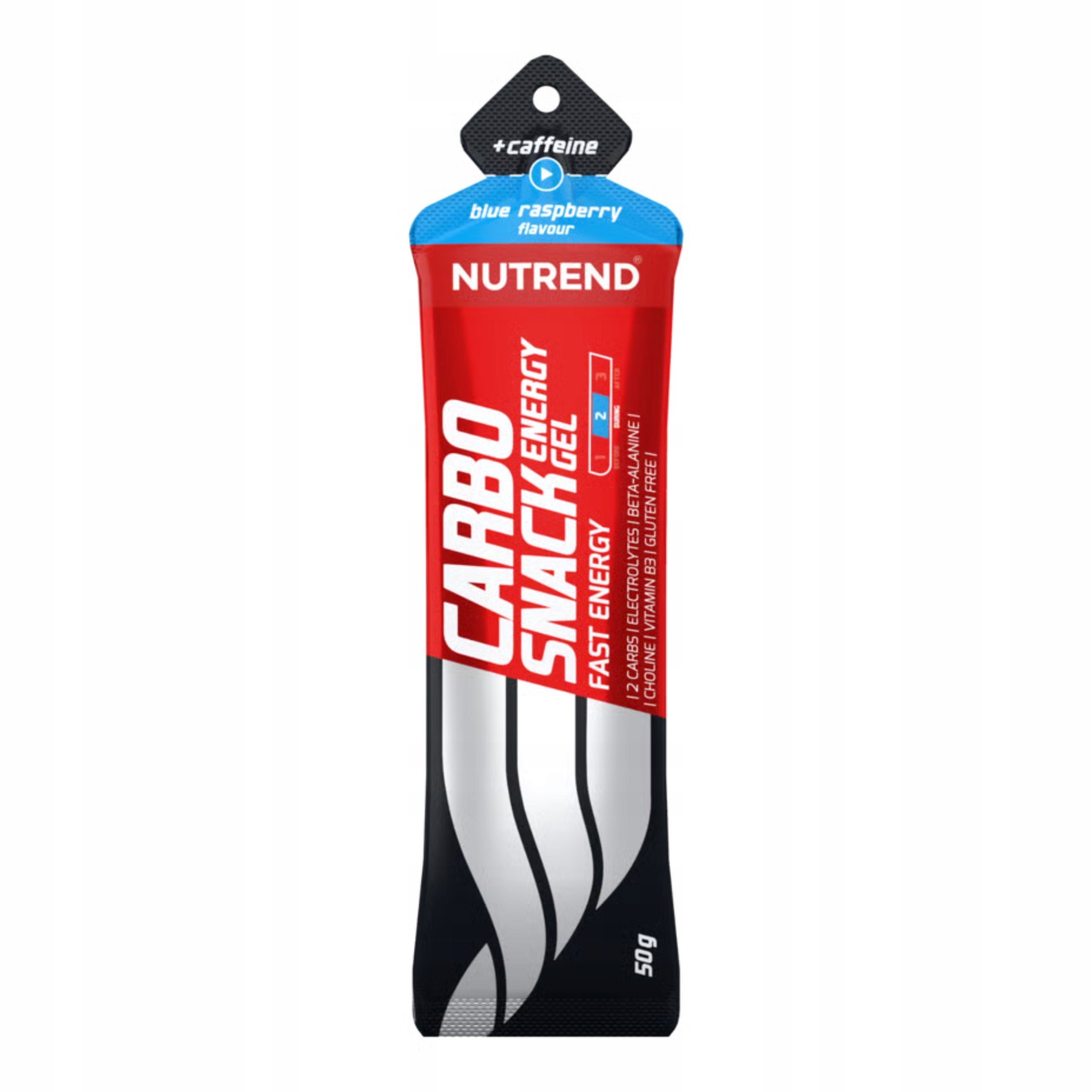 Energy Gel NUTREND Carbosnack 18x50g Raspberry Caffeine Beta-Alanine Packaging status original