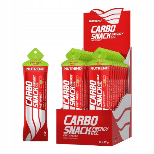 Energy Gel NUTREND Carbosnack Gel 18x50g Apple Beta-Alanine Sport Expiration date at least six months from the date of purchase