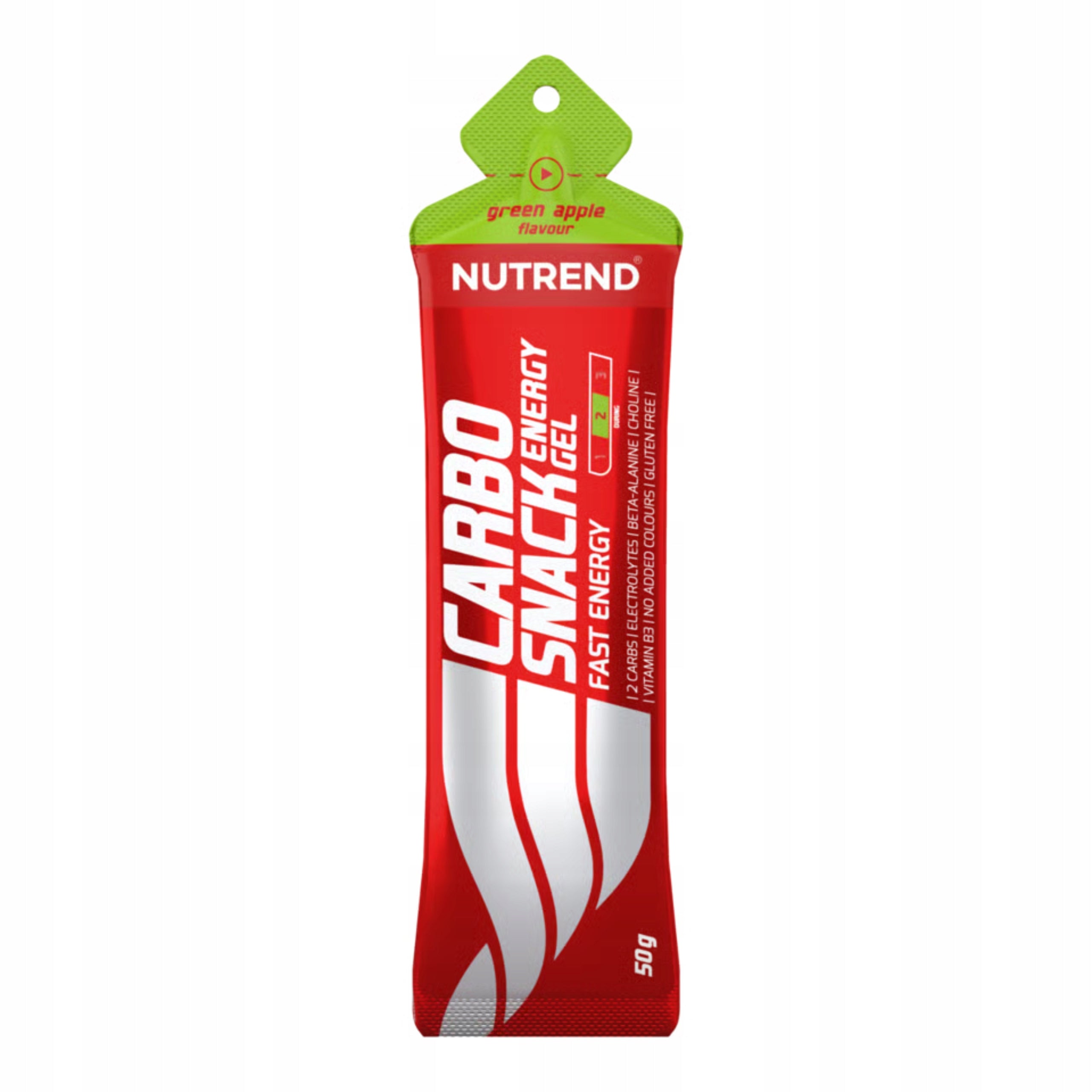 Energy Gel NUTREND Carbosnack Gel 18x50g Apple Beta-Alanine Sport Packaging status original
