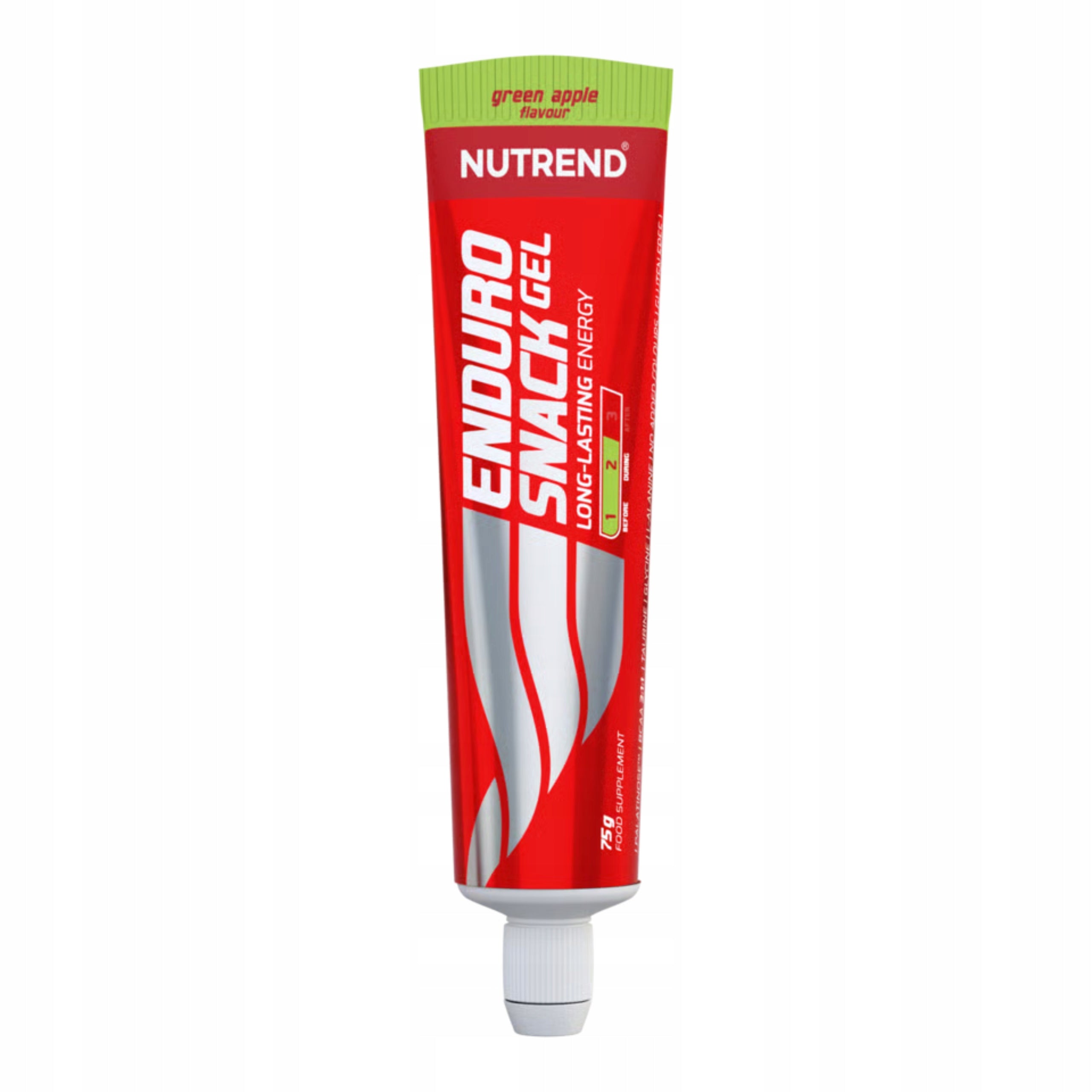 Energy Gel NUTREND Endurosnack 10x75g Apple BCAA Carbohydrates Sport Packaging status original