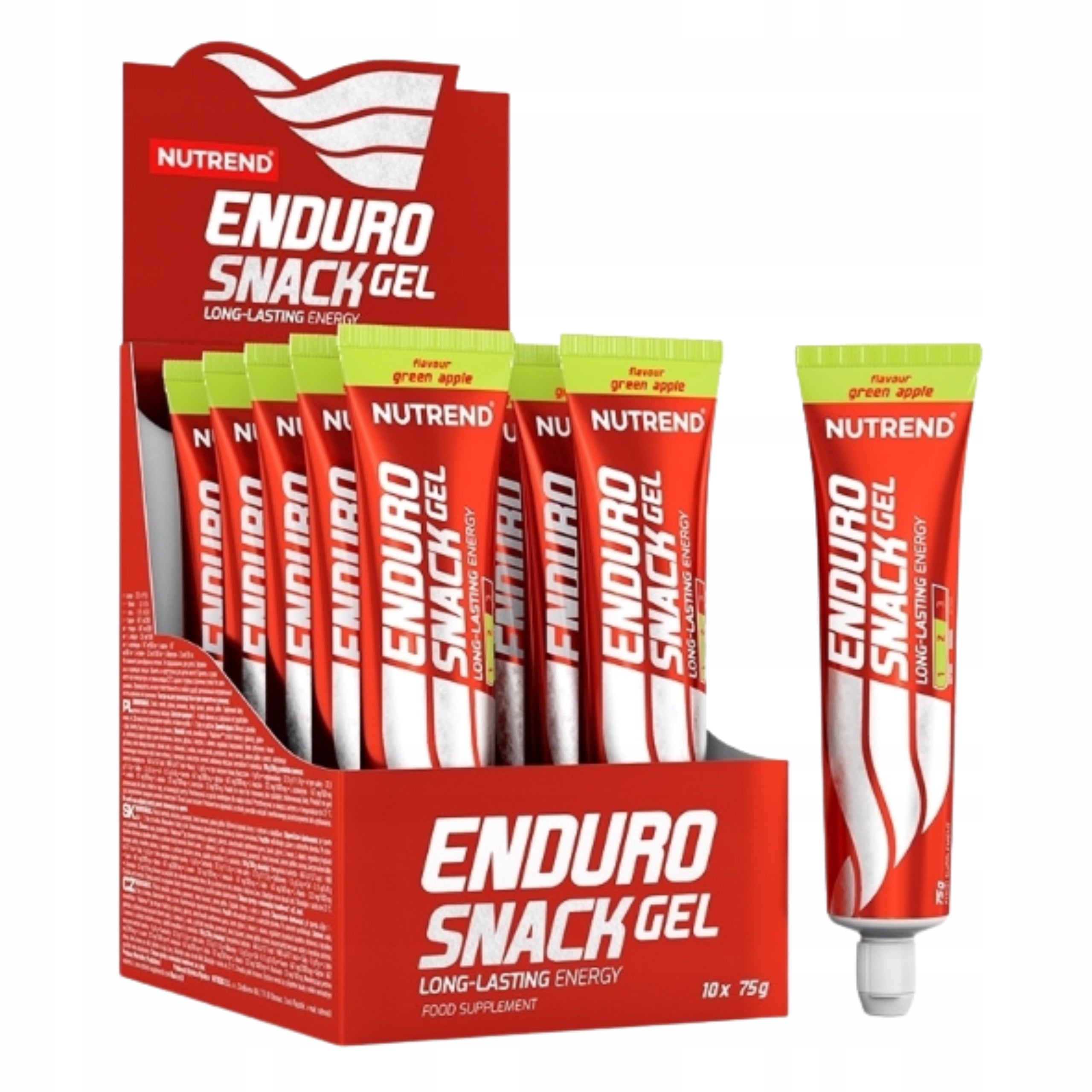 Energy Gel NUTREND Endurosnack 10x75g Apple BCAA Carbohydrates Sport