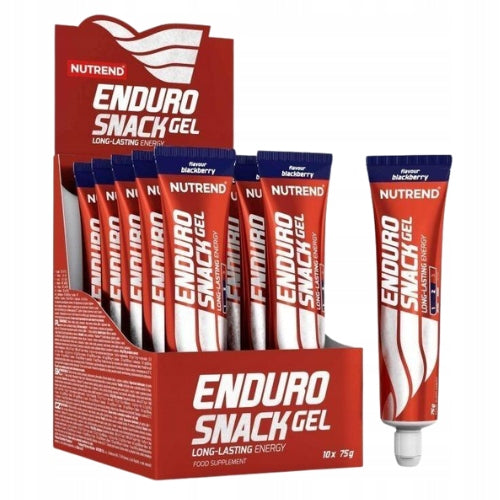Energy Gel NUTREND Endurosnack 10x75g Blackberry BCAA Taurine Carbons Expiration date at least six months from the date of purchase
