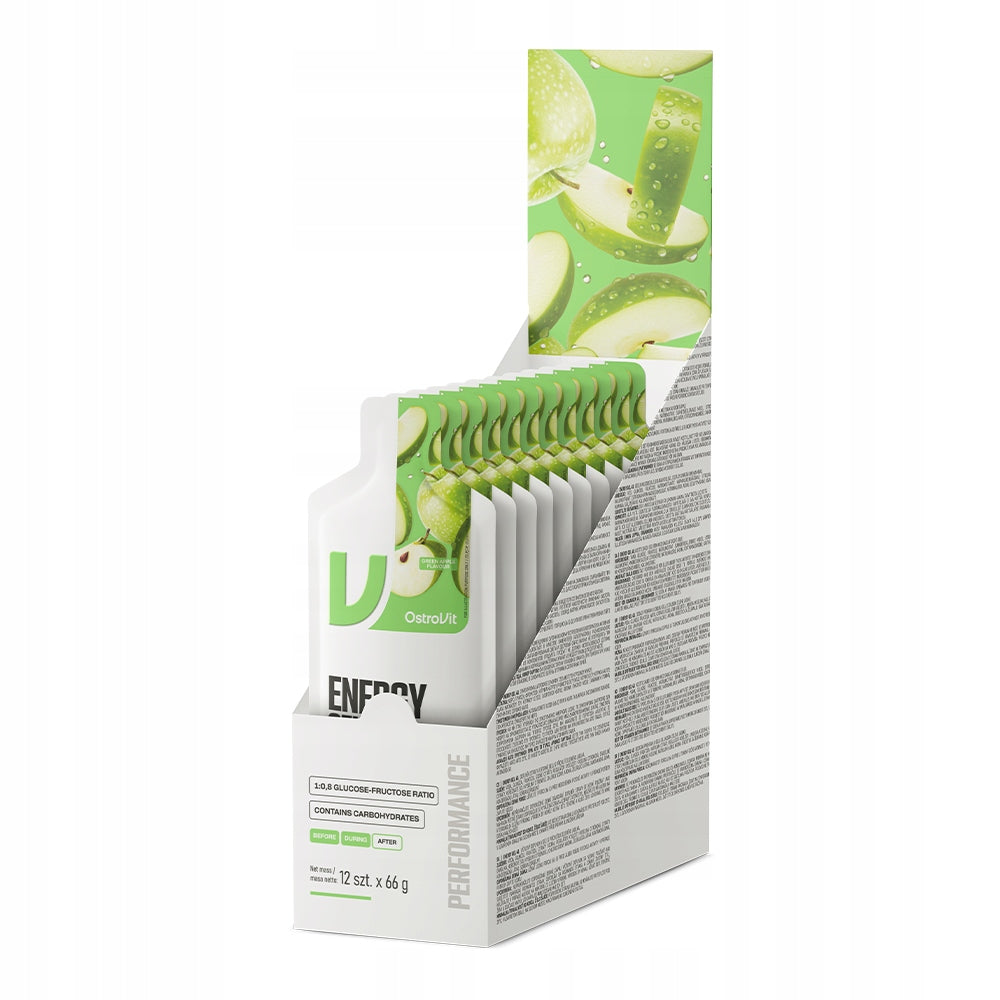 Energy Gel OstroVit Energy Gel 40 Green Apple 12x 66 g Carbohydrates Expiration date at least 1 year from the date of purchase