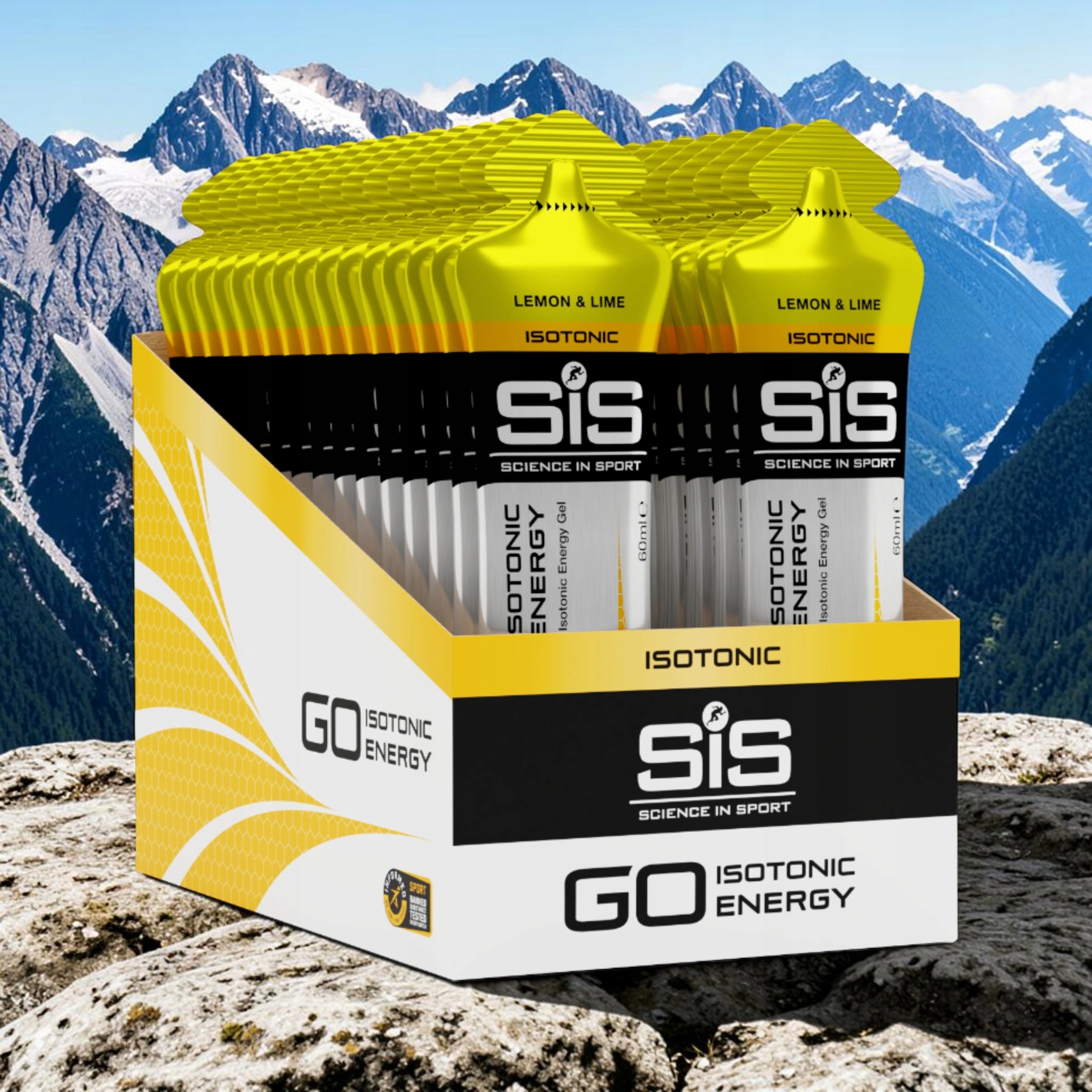 Energy Gel SIS GO Isotonic Gel 60ml x30 Lemon Energy Electrolyte Packaging status original